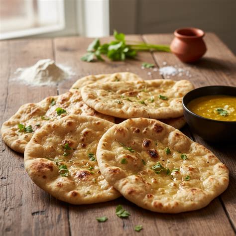 Indiškos Naan duonos ingredientai