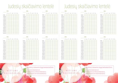 Vaisiaus judesių skaičiavimas