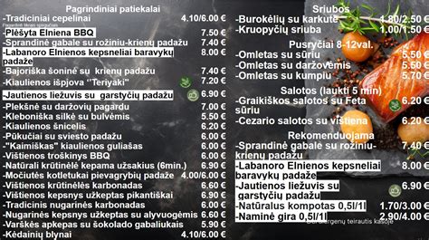 Įvairių patiekalų pasirinkimas