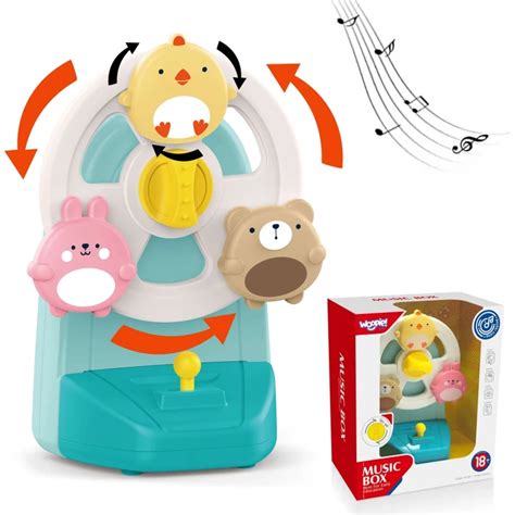 Muzikinė karuselė su besisukančiais žaislais