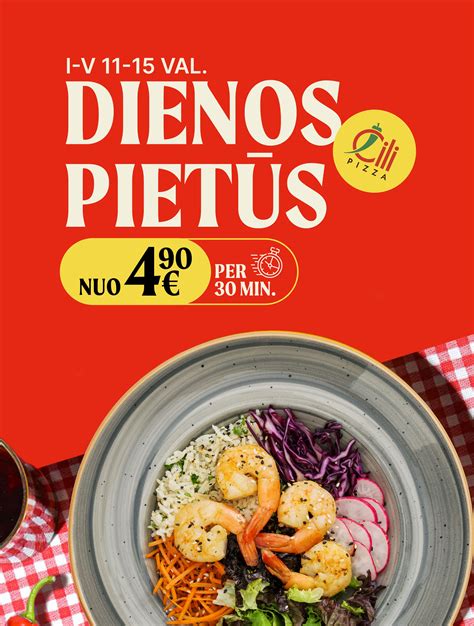 „Čili Pizza“ dienos pietų meniu ir darbo laikas