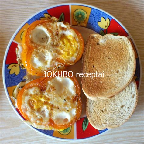 Kiaušinio kepto dešrelėje pavyzdys
