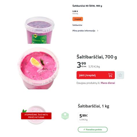 Klasikinių šaltibarščių ingredientų rinkinys