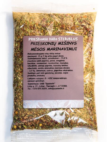 Prieskonių įvairovė mėsos marinavimui