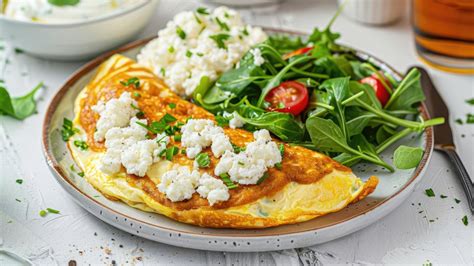 Omletas su varške ir šviežiais krapais