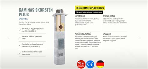 Įvairių tipų kaminų sistemos