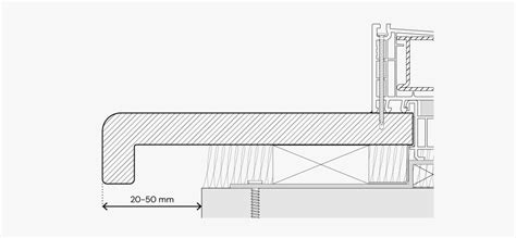 Vidinės palangės montavimo schema
