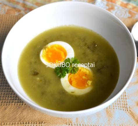 Lentelė su rūgštynių sriubos gaminimo laiku