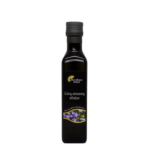 linų sėmenų aliejus ir keptuvė