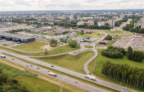 Gargždų miesto panorama su Melioratorių gatve