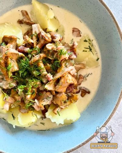 Voveraičių padažas su bulvėmis