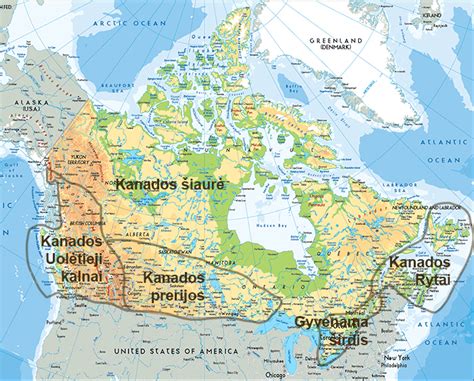 Kanados žemėlapis su pažymėtu Otava