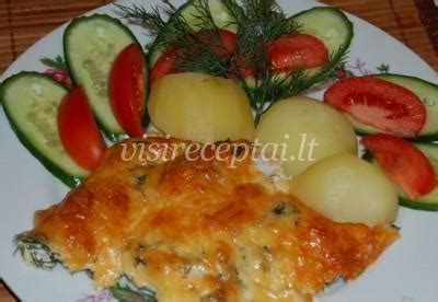Keptas žuvies kepsnys su daržovėmis