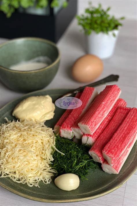 Krabų lazdelės ir sūris: pagrindiniai ingredientai