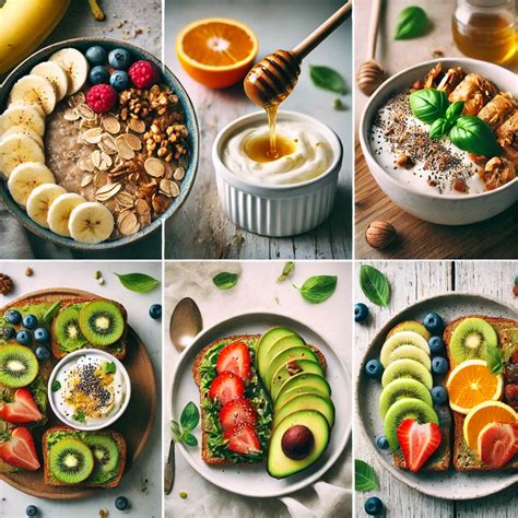 įvairūs sveiki pusryčių variantai