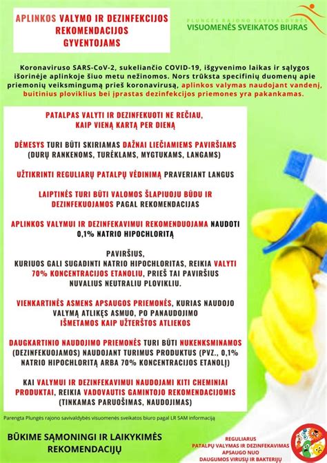 Infografika: Valymo ir dezinfekcijos etapai