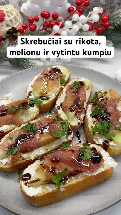 Elegantiški skrebučiai su melionu ir Prosciutto