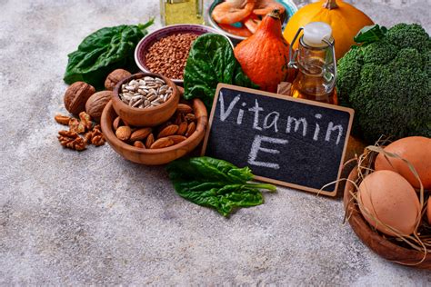 schematinė iliustracija apie vitamino E trūkumą