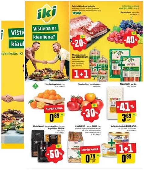 Akcijų ir nuolaidų skelbimų pavyzdys