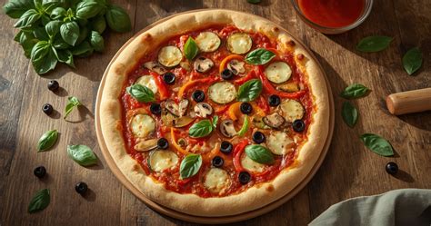 Veganiškos picos su įvairiais ingredientais
