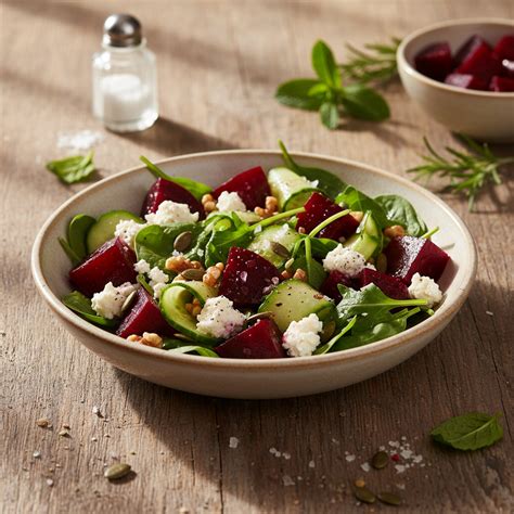 Gaivios burokėlių salotos su feta sūriu