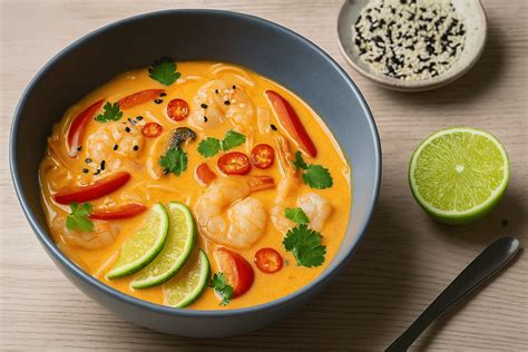 Indelis su krevetėmis ir kokosų pienu