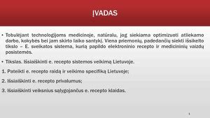 Elektroninio recepto galiojimo terminų schema
