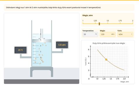 Lentelė: Etanolio virimo temperatūros priklausomybė nuo slėgio (schema)