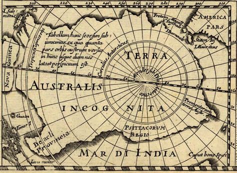 Senovės žemėlapis su Terra Australis Incognita