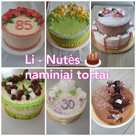 įvairūs naminiai tortai ant stalo