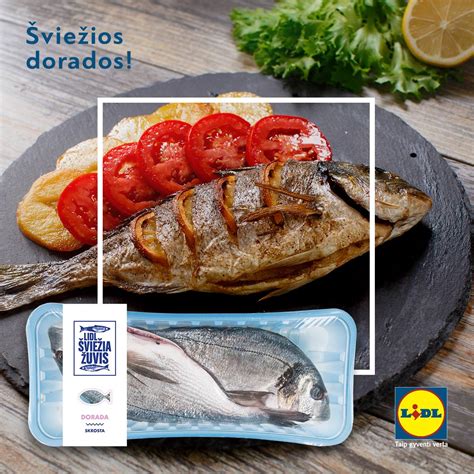 Šviežia dorada ir ingredientai