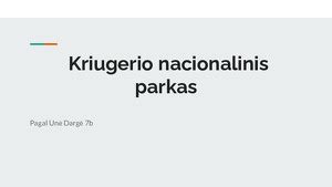 Kriugerio nacionalinis parkas