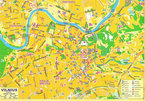 Vilniaus miesto žemėlapis su Šeimyniškių g. 1A vieta