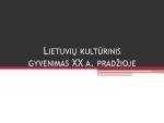 Lietuvių kultūrinis centras JAV XX a. pradžioje