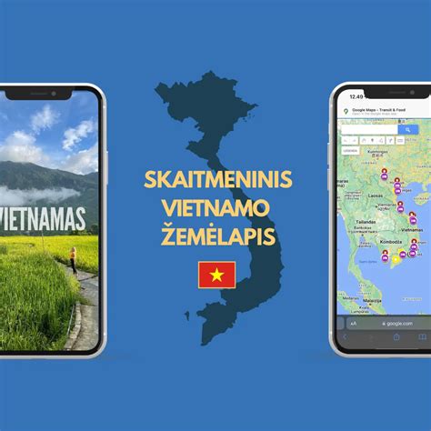 Vietnamo pakrantės žemėlapis su pagrindiniais kurortais