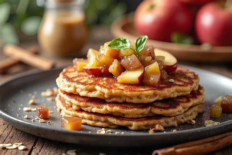 Didelis blynas su obuoliais keptuvėje