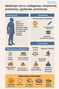 anatominė stuburo ir sėdimojo nervo schema