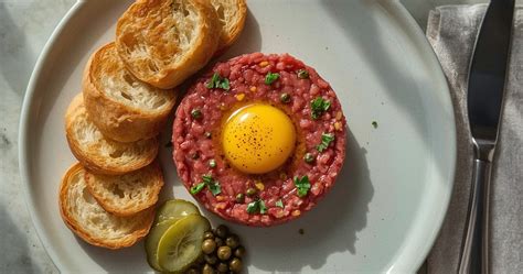 procesas maišant jautienos tartaro ingredientus
