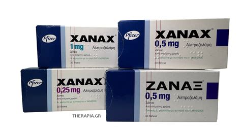 Xanax tabletės ir pakuotė