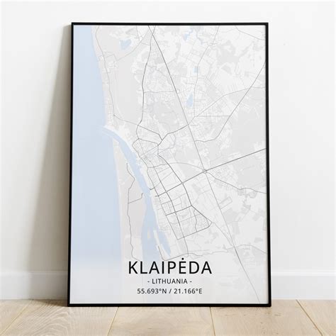 Klaipėdos miesto žemėlapis su restoranų vietomis