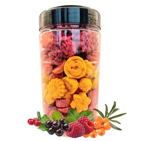 Liofilizuotų uogų ir vaisių palyginimas