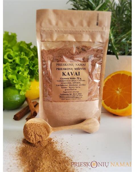 Įvairūs prieskoniai kavai
