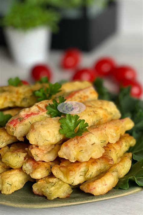 Krabų lazdelės tešloje