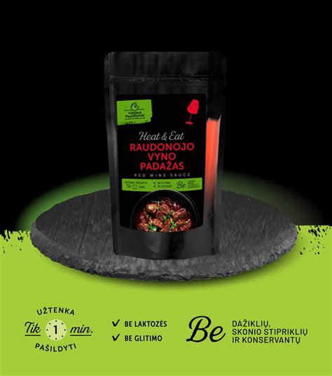 Ingredientai raudonojo vyno padažui