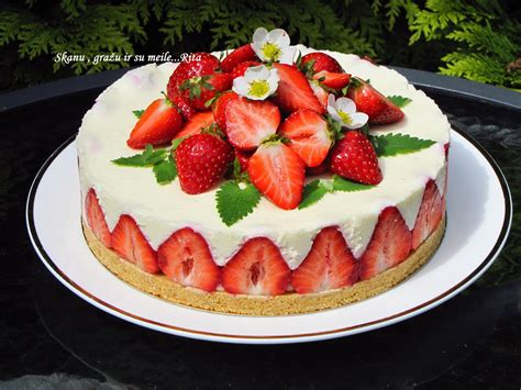 tortas su braškėmis ir varške