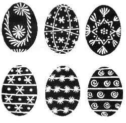 Skutinėti margučių raštai