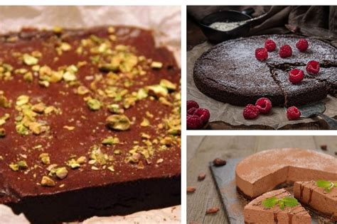 Įvairūs šokoladinių pyragų variantai
