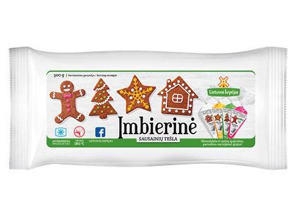 Imbierinių sausainių tešla ir formelės