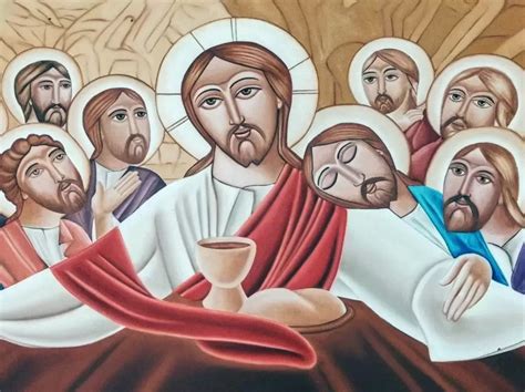 Simbolinis paveikslas, vaizduojantis Eucharistiją kaip Bendruomenės centrą