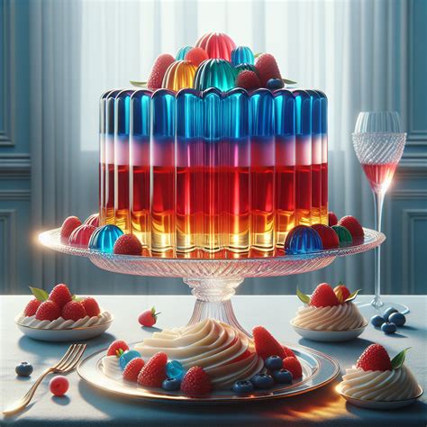 Įvairių spalvų želė sluoksniai